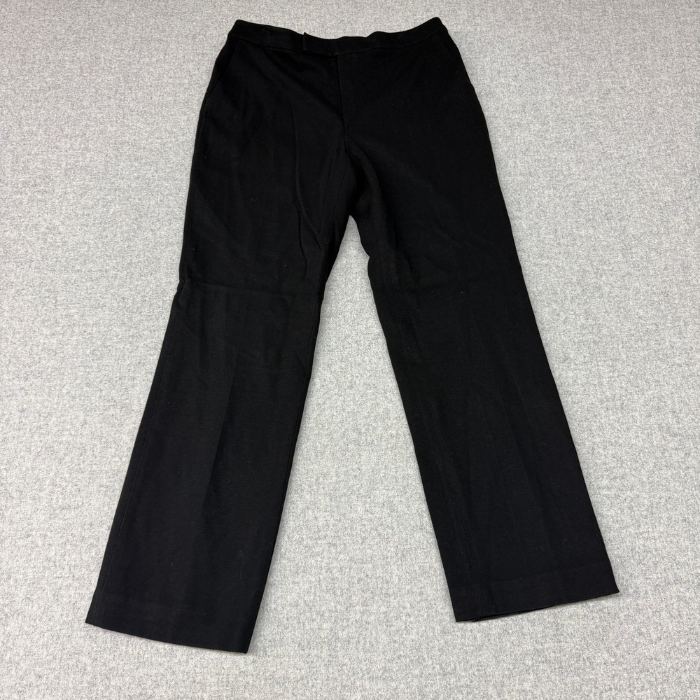 Dana Buchman Intuition Dress Pants Size 16 Black Stretch Straight Leg USA Made